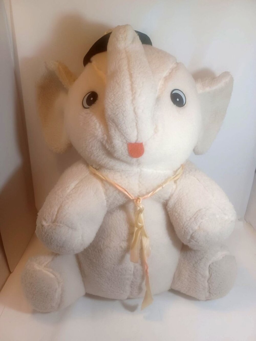 Vintage Rare Stuffed Plush Elephant 23” Frog Bog Carnival Prize Gal Quin Inc Bro